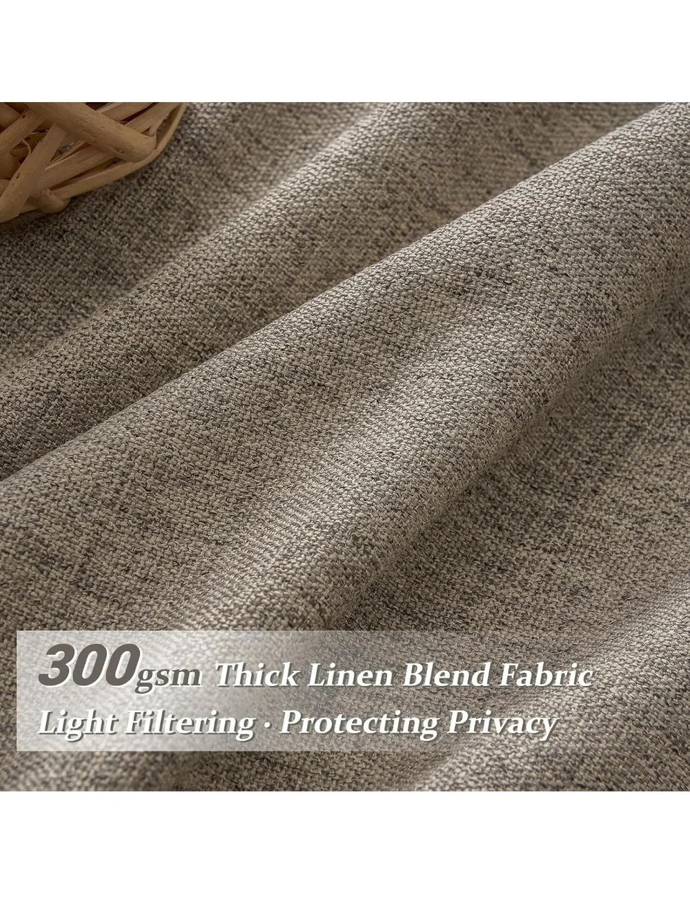 Neutral Taupe Blackout Thermal Curtain Panel - Pack of 2